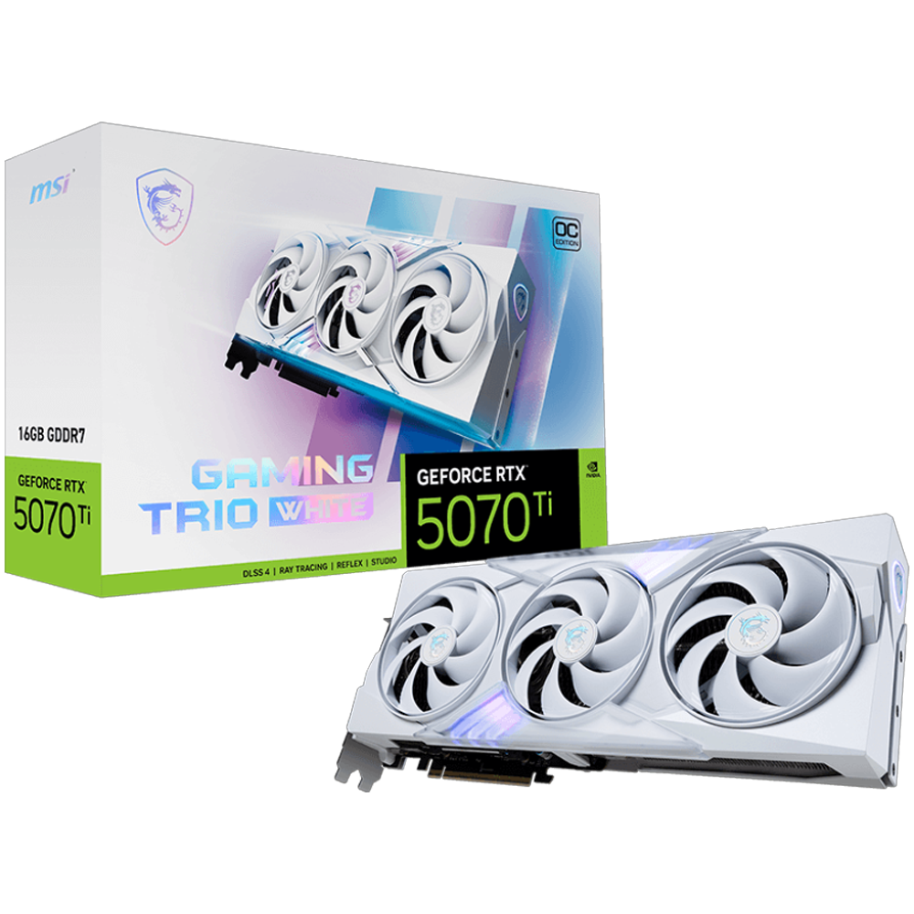 MSI GeForce RTX 5070 Ti GAMING 3X OC WHITE 16GB GDDR7 DLSS 4 256 Bit Ekran Kartı