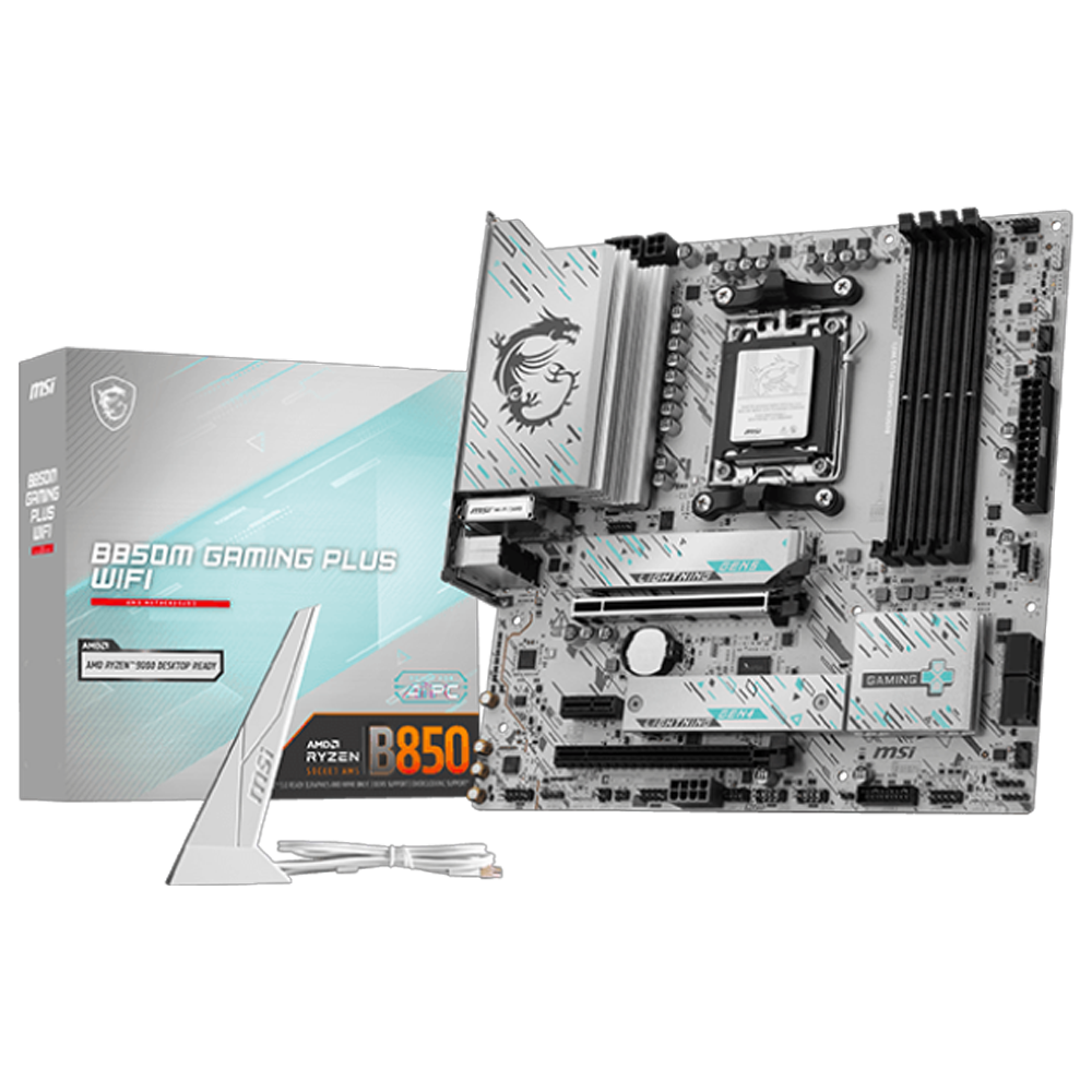 MSI B850M GAMING PLUS WIFI 8200MHz(OC) DDR5 Soket AM5 M.2 HDMI USB-C mATX Anakart