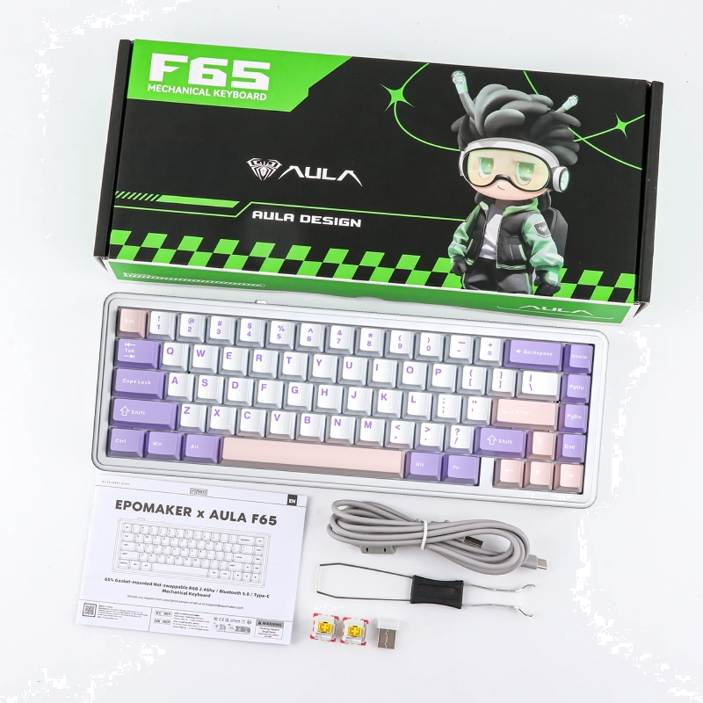Aula F65 Nimbus V3 Switch Mekanik RGB TKL Kablosuz Gaming Klavye 