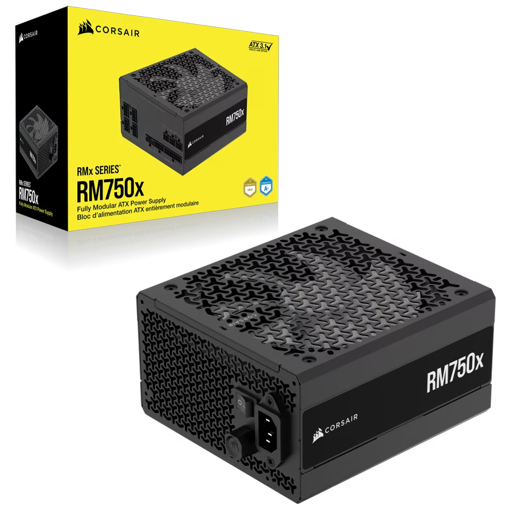 CORSAIR RM750x 750W 80+ Gold 140mm ATX 3.1 Full Modüler Fanlı Siyah PSU