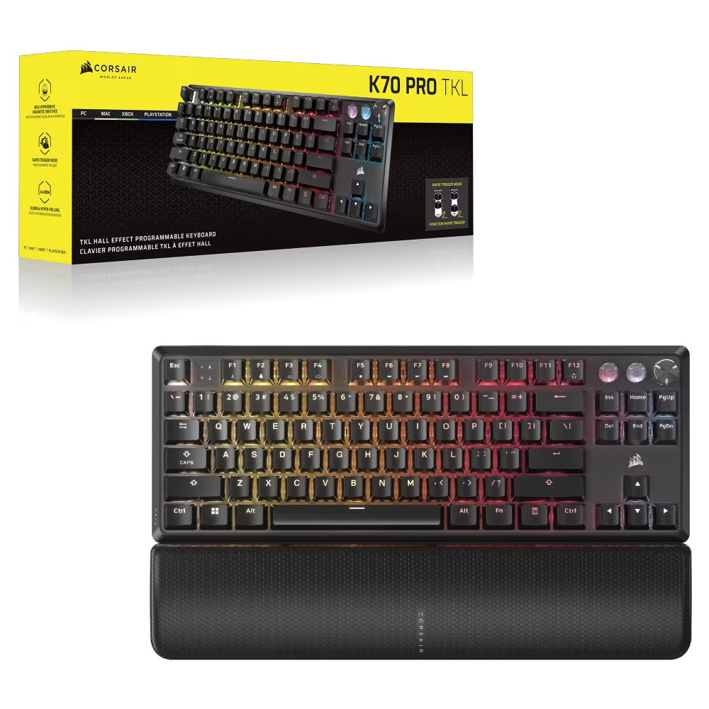 CORSAIR K70 PRO TKL High-Performance Hall Effect Switch RGB