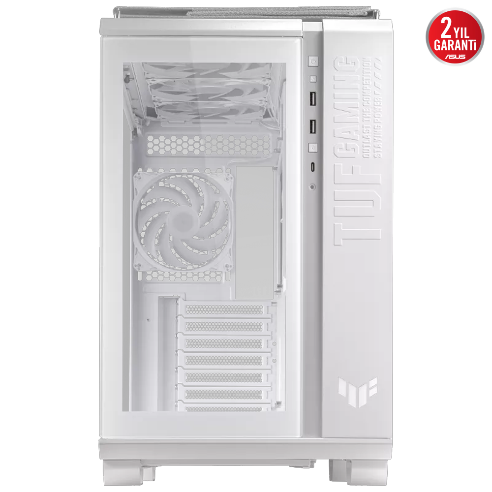 ASUS TUF GAMING GT502 PLUS Tempered Glass RGB Beyaz USB 3.2 Mid ASUS TUF GAMING GT502 PLUS Tempered Glass RGB Beyaz USB 3.2 Mid