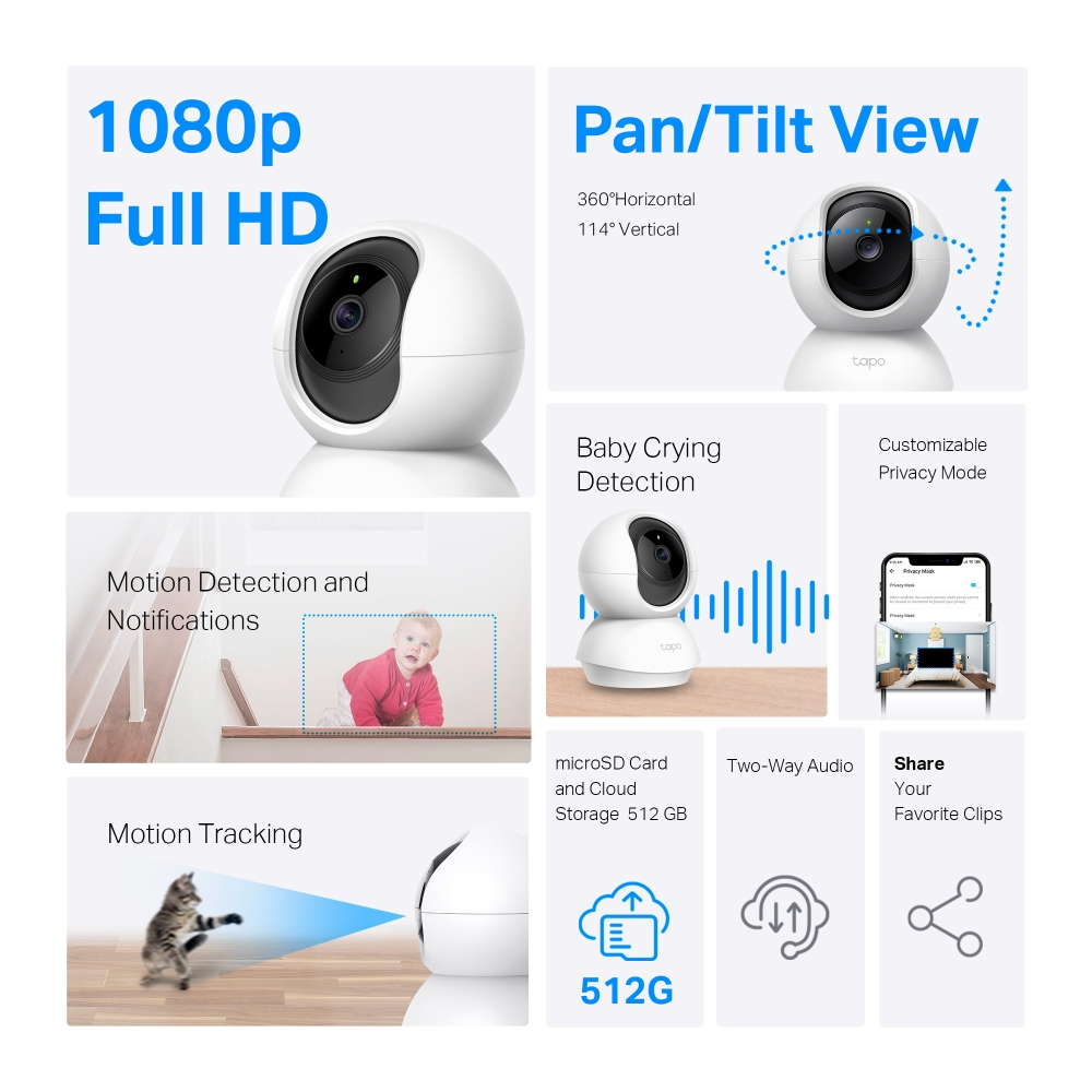 TP-LINK Tapo C200C Yeni Ev Güvenliği Wi-Fi Kamerası