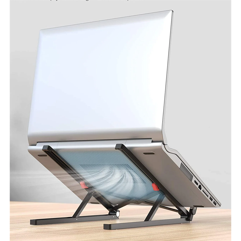 Bix Saiji X2 Taşıma Çantalı Alüminyum Siyah Notebook Laptop Standı