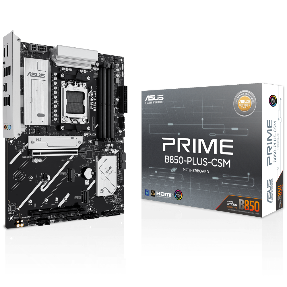 ASUS PRIME B850-PLUS-CSM 8000MHz OC DDR5 Soket AM5 M.2 HDMI DP ATX Anakart