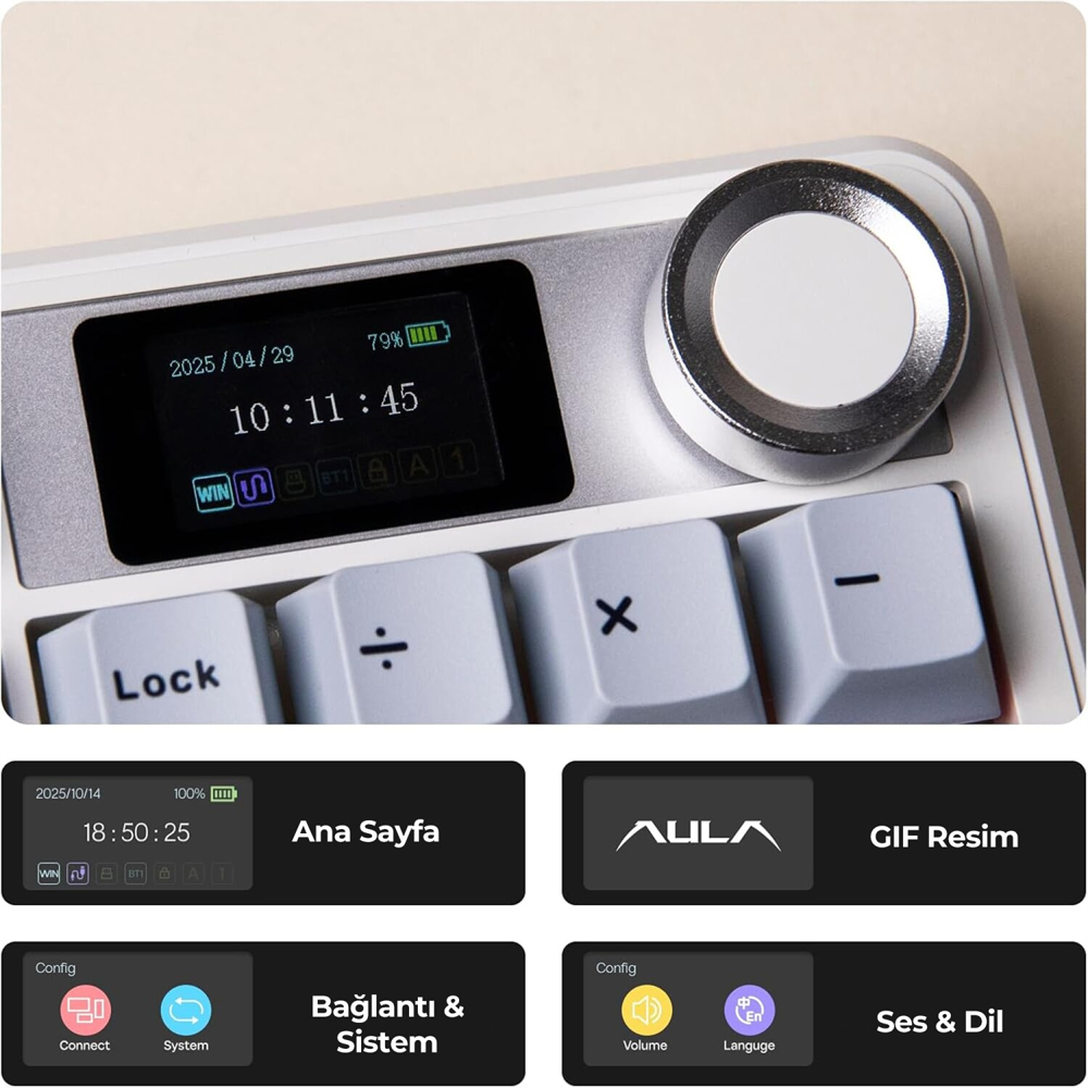 Aula F108 Pro Reaper Switch RGB Mavi Gaming Klavye