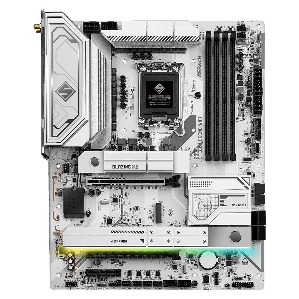 ASROCK Z890 STEEL LEGEND WIFI 9466MHz OC DDR5 Soket 1851 WIFI7 M.2 HDMI Thunderbolt 4 ATX Anakart