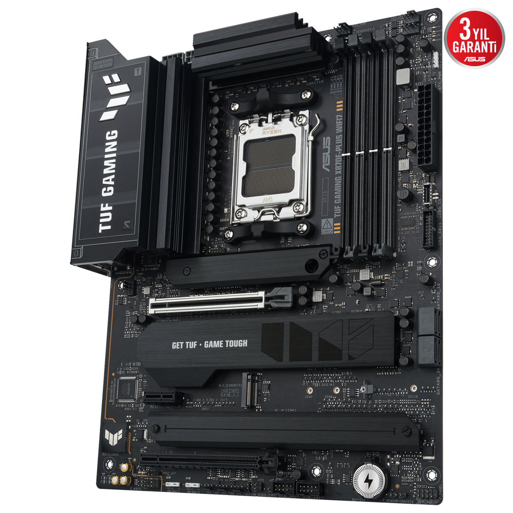 ASUS TUF GAMING X870E-PLUS WIFI7 8000MHz OC DDR5 Soket AM5 M.2 HDMI ATX Anakart