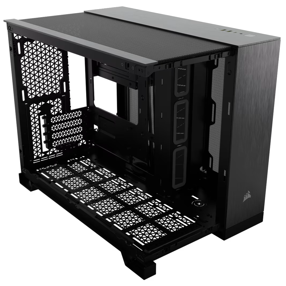 CORSAIR 2500X Tempered Glass Dual Chamber USB 3.1 Type-C Siyah/Obsidyen mATX Kasa