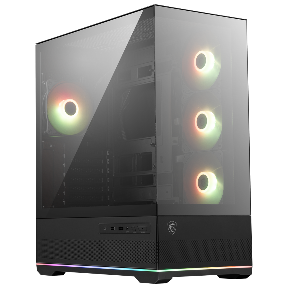 MSI MAG PANO 110R PZ Tempered Glass ARGB Fan USB 3.2 Siyah ATX Mid Tower Bilgisayar Kasası