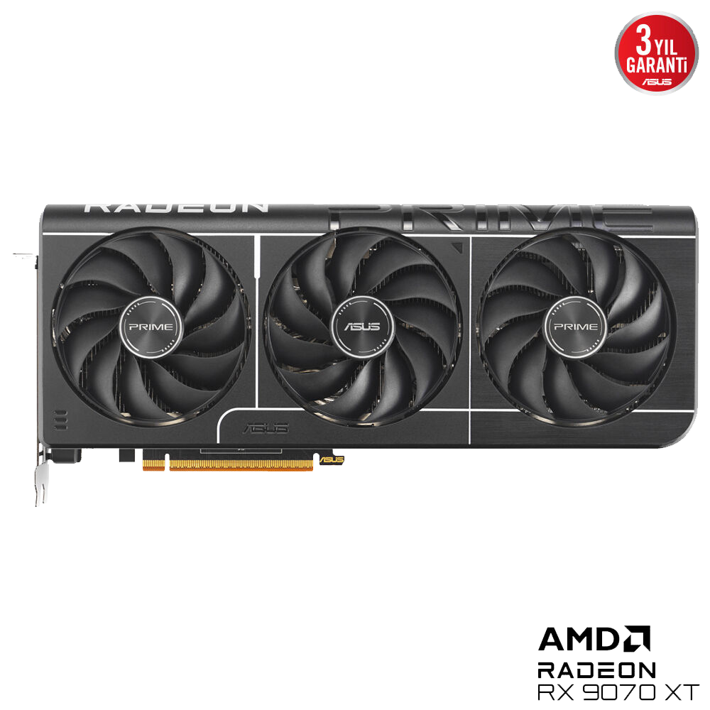 ASUS Prime Radeon RX 9070 XT OC Edition 16GB GDDR6 256 Bit Ekran Kartı