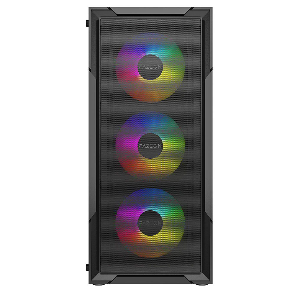 FAZEON F11 650W 80+ Bronze Tempered Glass Mesh 4x ARGB Fanlı USB 3.0 Siyah ATX Bilgisayar Kasası