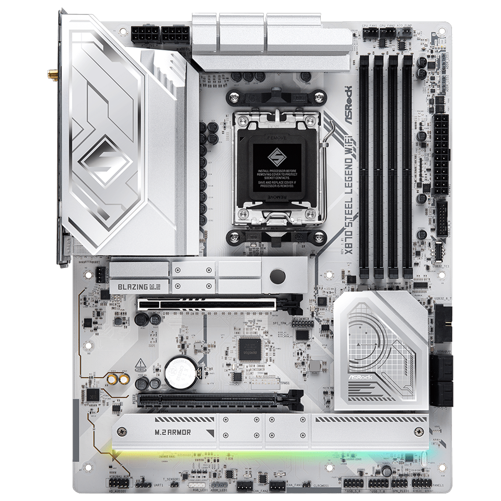 ASROCK X870 STEEL LEGEND WIFI 8000MHz DDR5 Soket AM5 M.2 USB 3.2 HDMI ATX Anakart