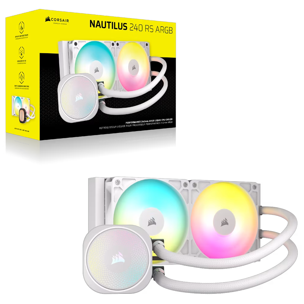 CORSAIR NAUTILUS 240 RS ARGB 240mm Beyaz İşlemci Sıvı Soğutucu