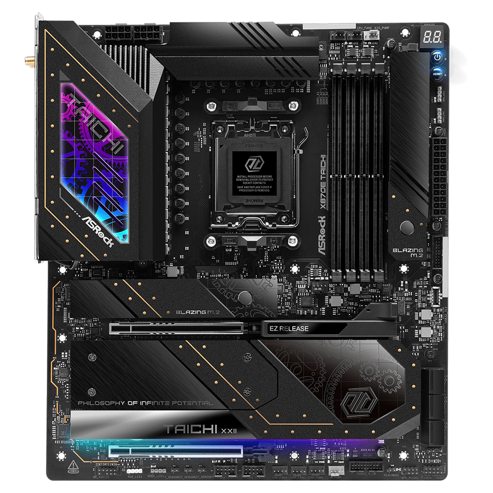 ASROCK X870E Taichi 8200MHz DDR5 Soket AM5 M.2 USB 3.2 HDMI E-ATX Anakart