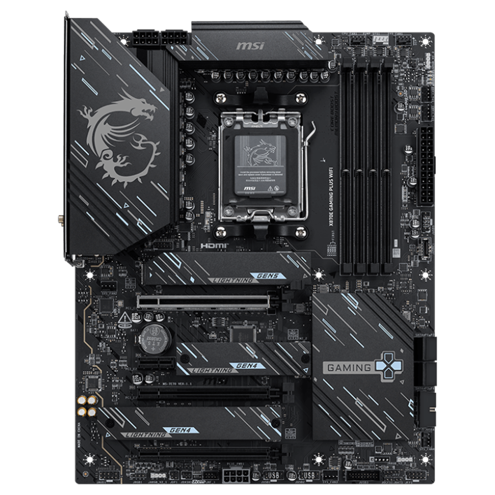 MSI MAG X870E GAMING PLUS WIFI 8200MHz DDR5 Soket AM5 M.2 HDMI Type-C ATX Anakart