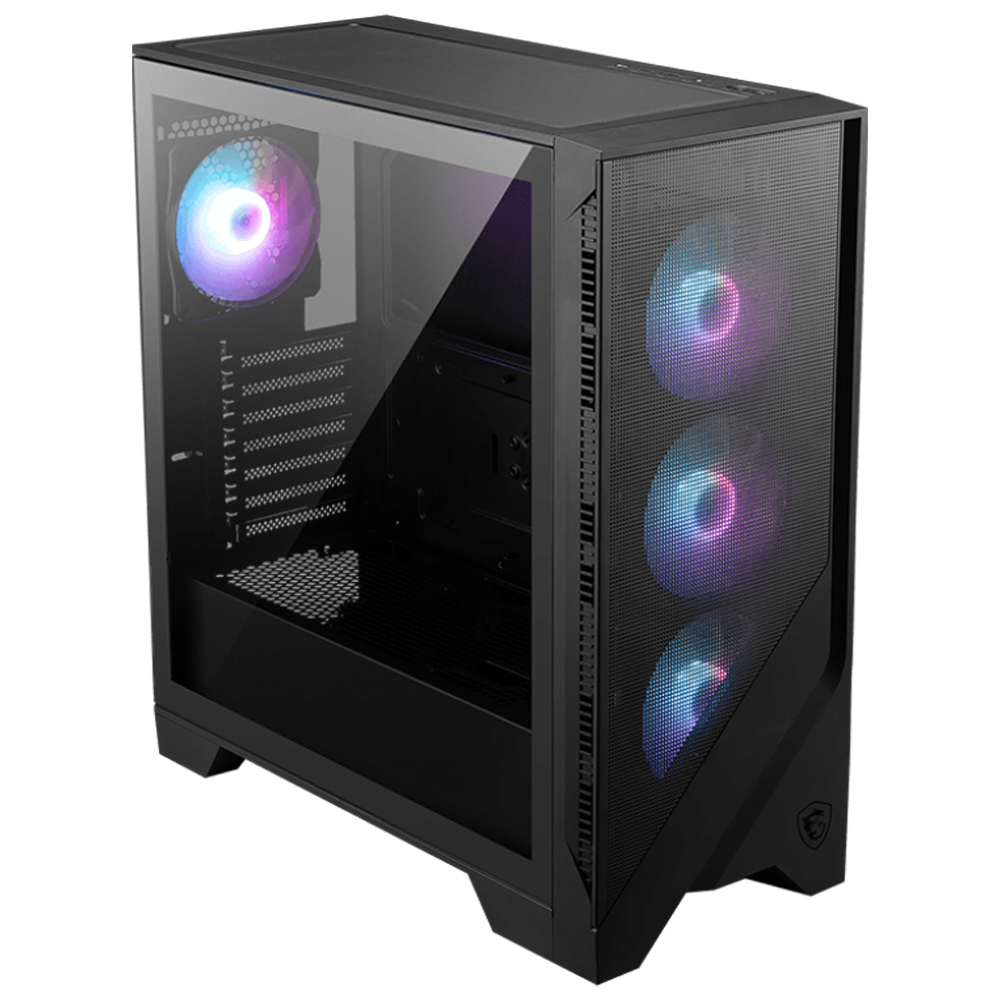 MSI MAG FORGE 321R AIRFLOW Tempered Glass ARGB Fan USB 3.2 Siyah ATX Bilgisayar Kasası