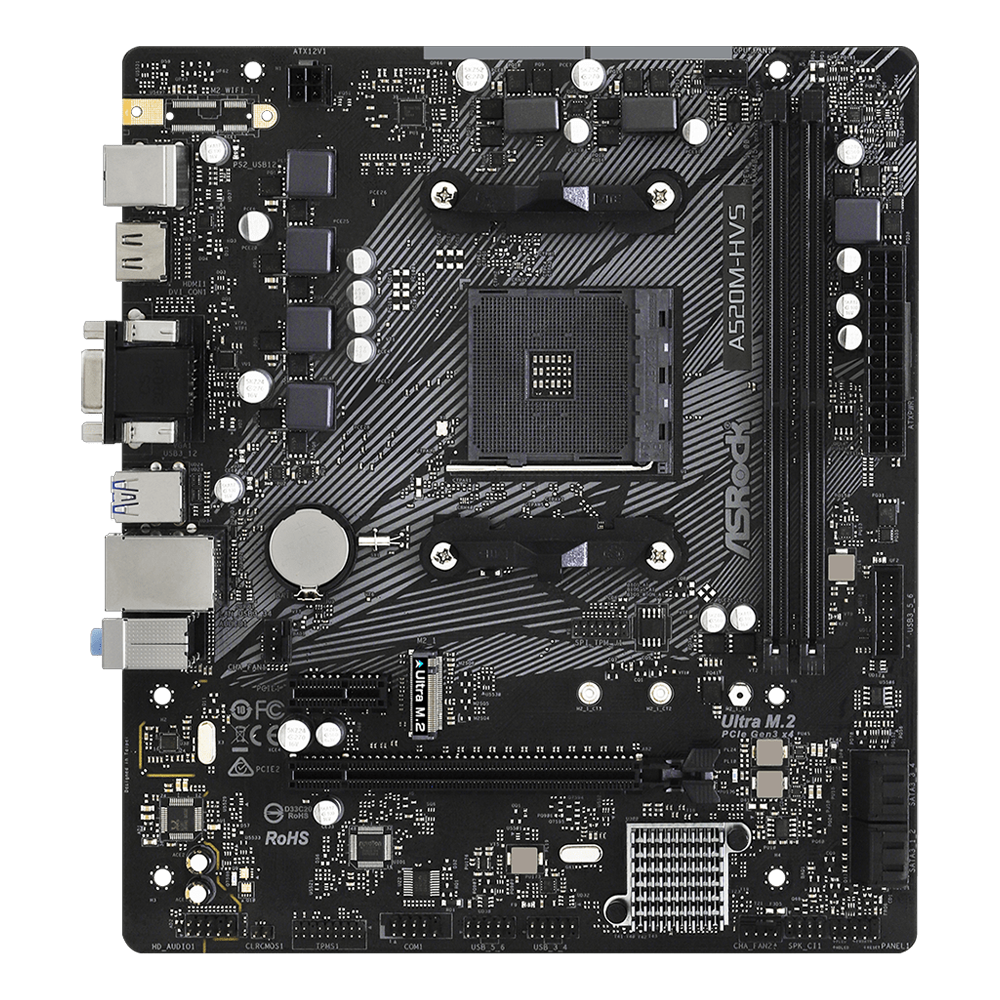ASROCK A520M-HVS 3200MHz DDR4 Soket AM4 M.2 USB 3.2 HDMI mATX Anakart