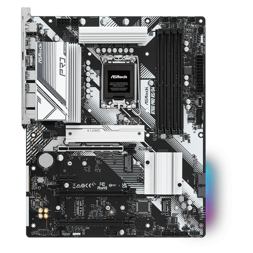 ASROCK B760 PRO RS D4 5333MHz(OC) DDR4 Soket 1700 M.2 HDMI DP ATX Anakart