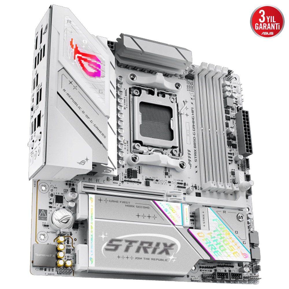 ASUS ROG STRIX B850-G GAMING WIFI 8000MHz OC DDR5 Soket AM5 M.2 HDMI DP mATX Anakart