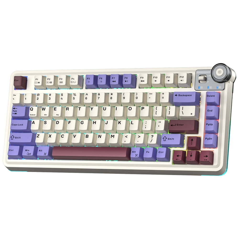 Aula AU75 3 Modlu RGB Mekanik TKL Seiya Switch Bej Kablosuz Gaming Klavye 