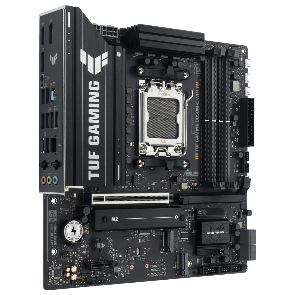 ASUS TUF GAMING B850M-E WIFI 8000MHz OC DDR5 Soket AM5 M.2 HDMI DP mATX Anakart
