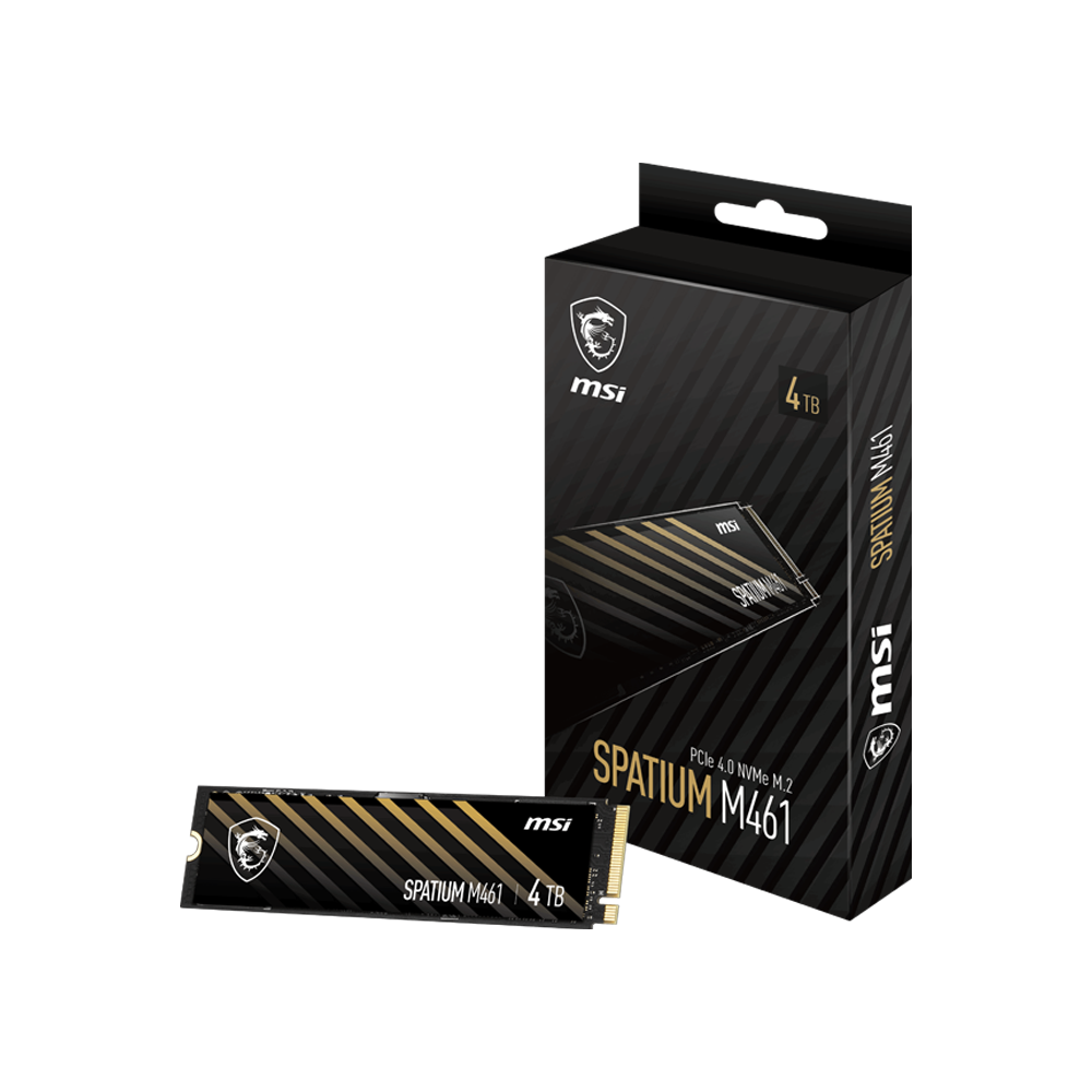 MSI 4TB SPATIUM M461 Gen4x4 M.2 2280 SSD 5000MB Okuma / 4200MB Yazma