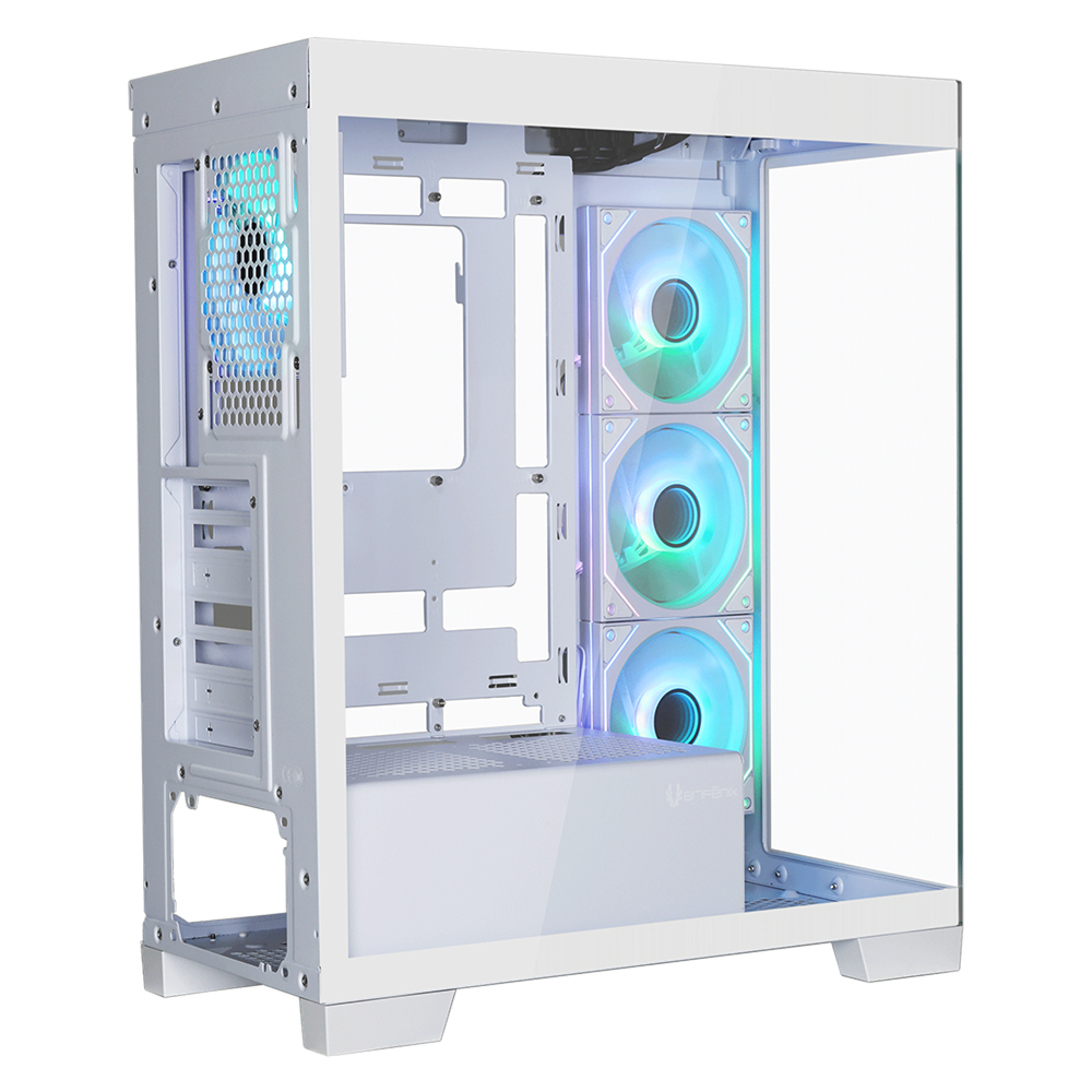 BitFenix W808 850W 80+ Bronze Tempered Glass ARGB USB 3.0 ATX Mid Tower Beyaz Kasa