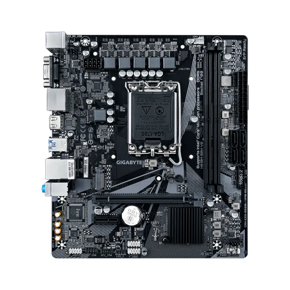 GIGABYTE H610M S2H V2 5600MHz DDR5 Soket 1700 M.2 HDMI DP D-Sub mATX Anakart