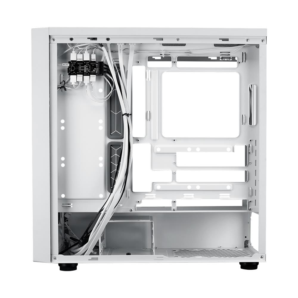 Cooler Master MasterBox 600 ARGB Tempered Glass Beyaz USB 3.2 E-ATX Mid Tower Kasa