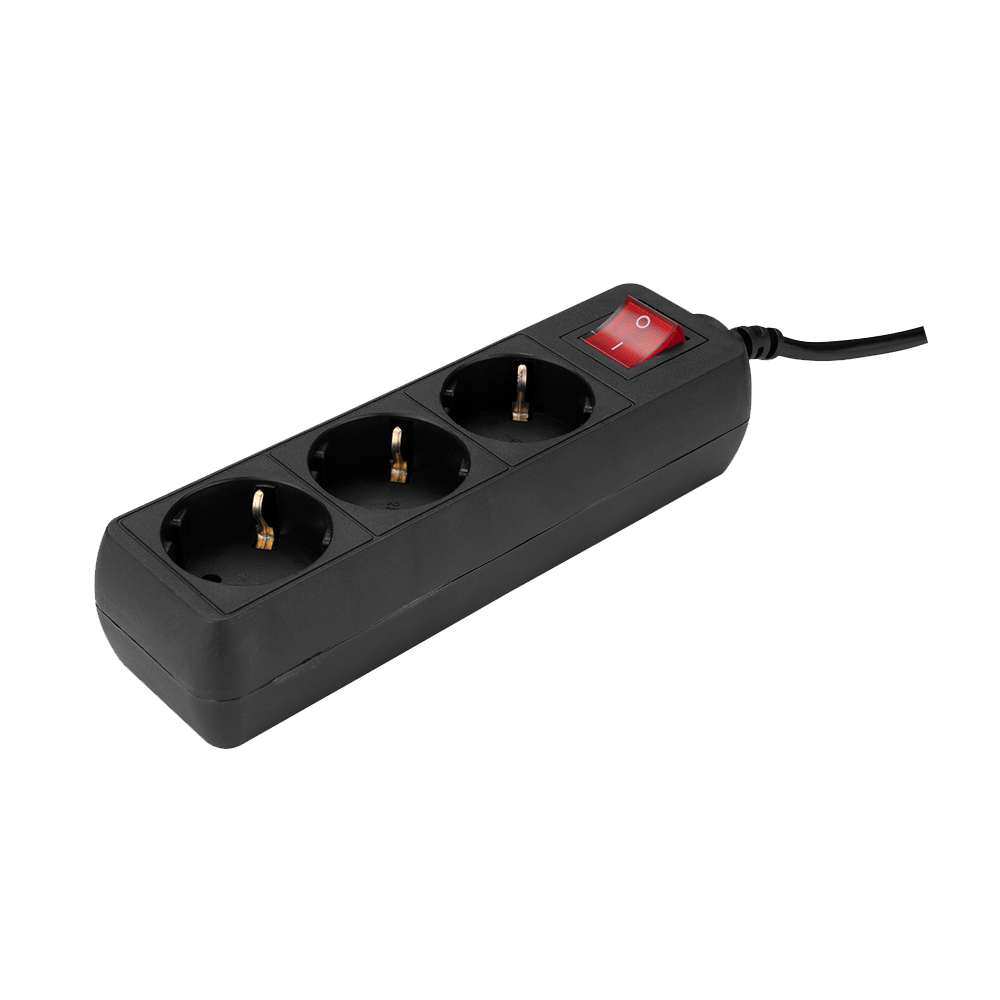 S-link SPG3-X-3 1.5m 150 Joule 3 lü Anahtarlı Akım Korumalı Siyah Priz