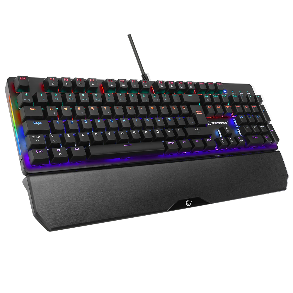 Rampage KB-R86 UMBRA Siyah USB Rainbow Aydınlatmalı Blue Switch Mekanik Gaming Oyuncu Klavye