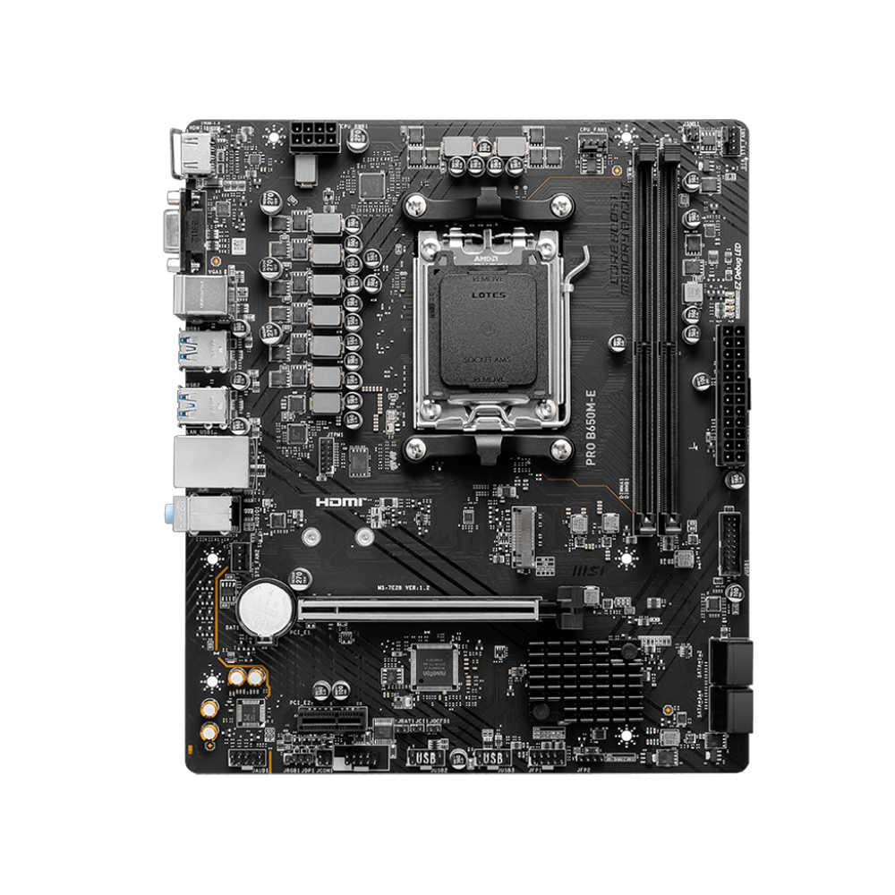 MSI PRO B650M-E 6800MHz(OC) DDR5 Soket AM5 M.2 HDMI VGA mATX Anakart