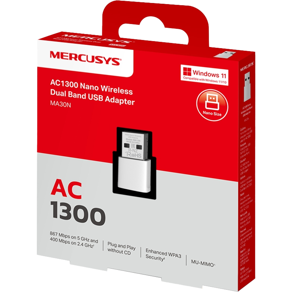 Mercusys MA30N Wireless Nano USB Adaptör