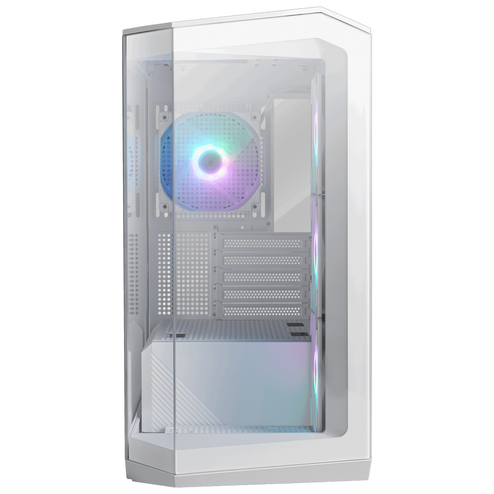 MSI MAG PANO M100R PZ WHITE USB 3.2 Tempered Glass Beyaz Micro ATX Tower Kasa