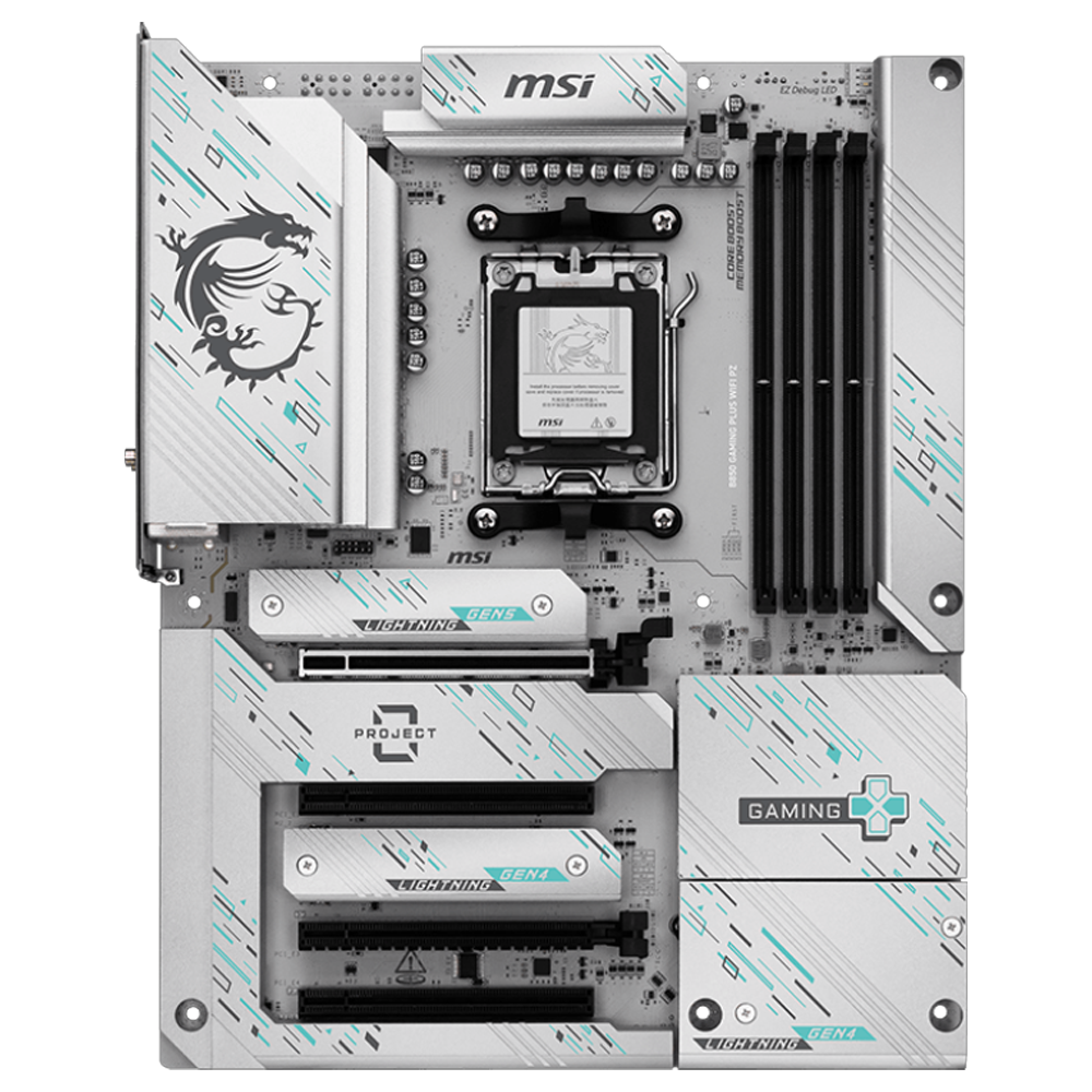 MSI B850 GAMING PLUS WIFI PZ 8200MHz(OC) DDR5 Soket AM5 M.2 USB-C ATX Anakart