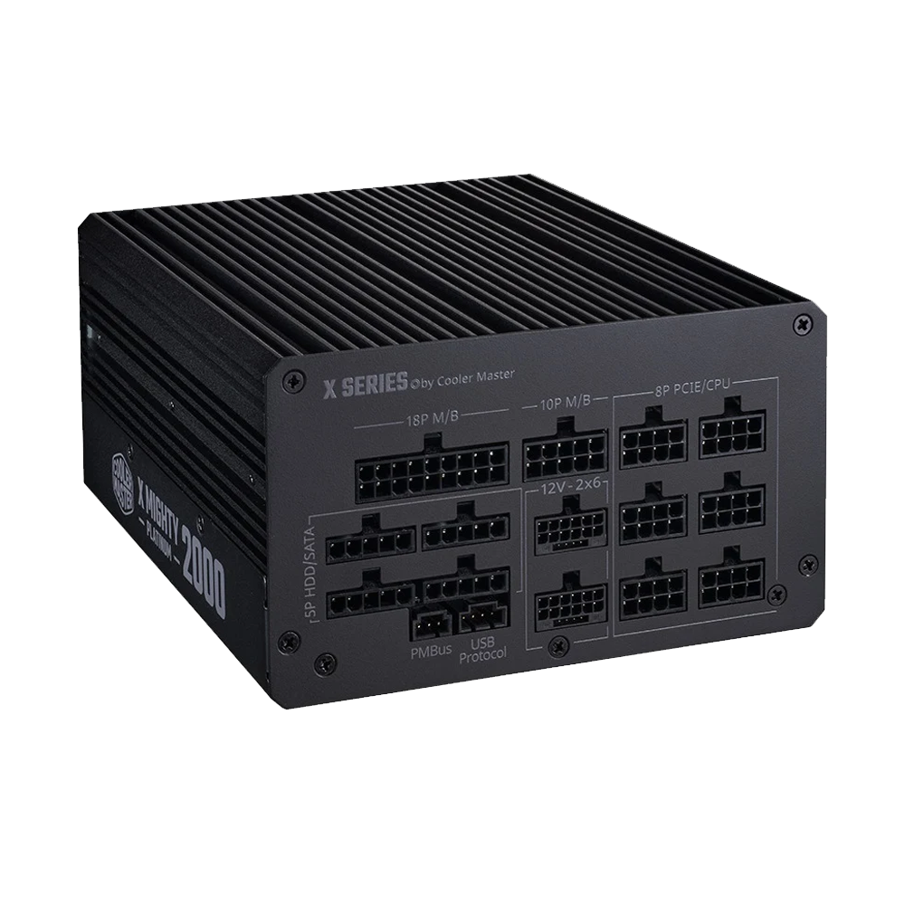 Cooler Master X Mighty Plat 2000W 80+ Platinum Full Modüler 120mm Fanlı PSU