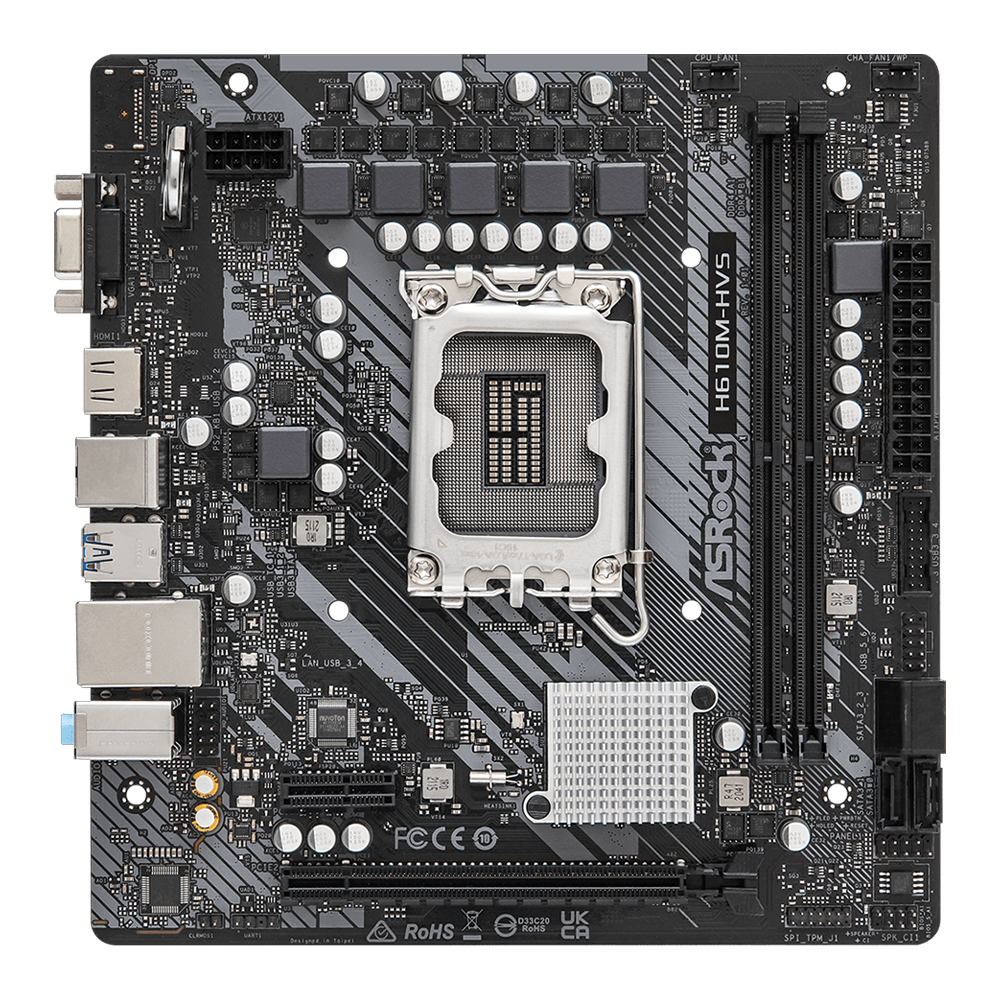 ASROCK H610M-HVS M.2 3200MHz DDR4 Soket 1700 M.2 USB 3.2 HDMI MATX Anakart