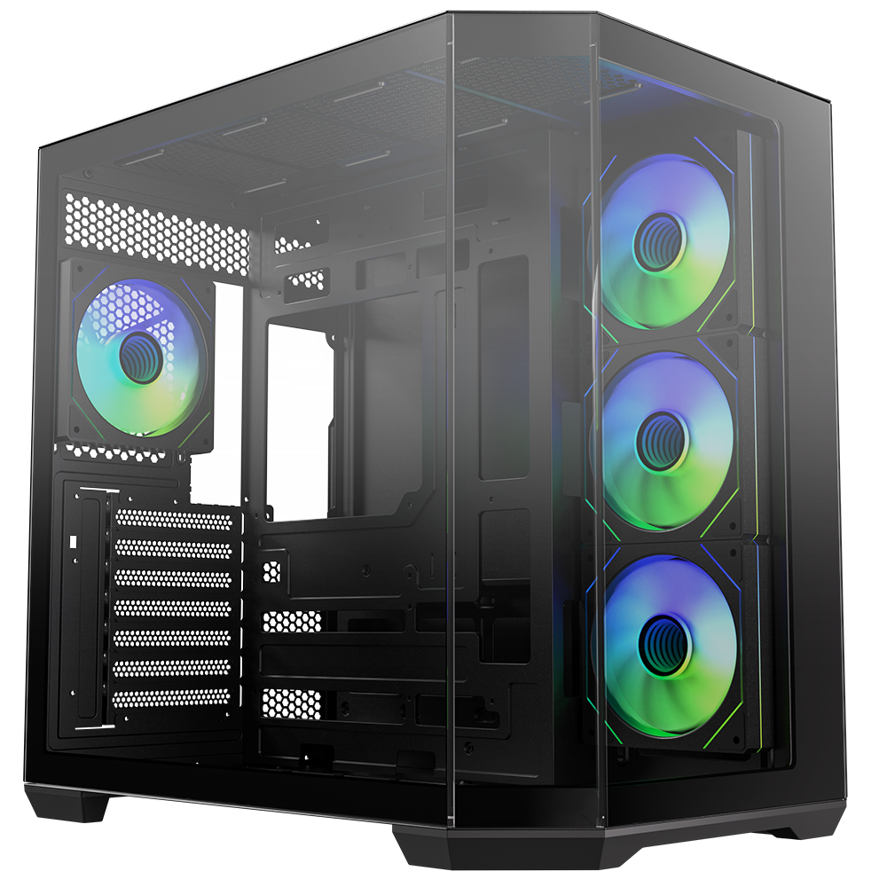 BitFenix Mirror T10 850W 80+ Bronze Tempered Glass ARGB USB 3.1 ATX Mid Tower Siyah Kasa