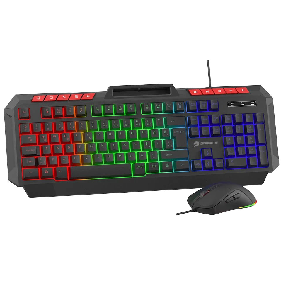 GameBooster KM-11B Knight Siyah Klavye Mouse Set