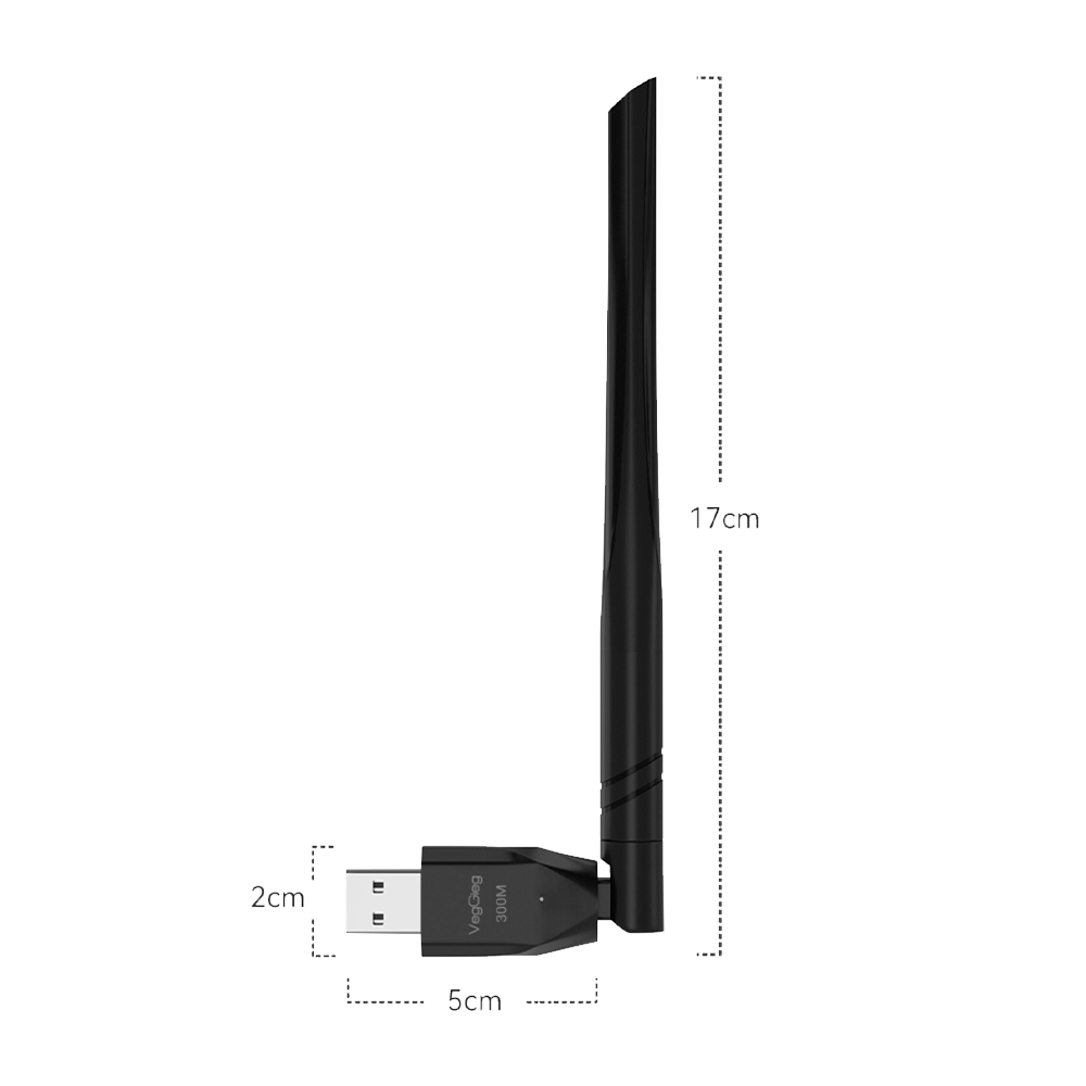 VegGieg 300 Mbps 2.4GHz Alıcı Verici USB WiFi Adaptör