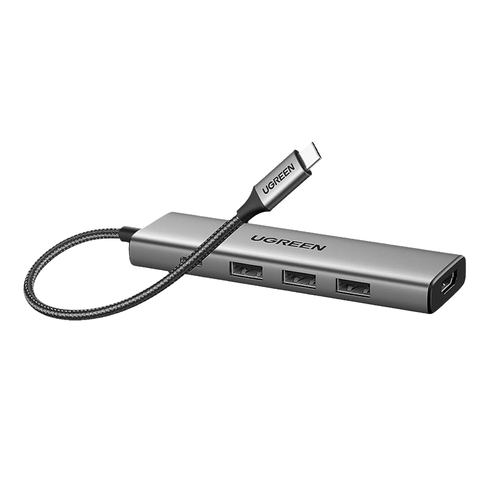 Ugreen 5-in-1 USB-C 100W PD 4K HDMI Hub Çoklayıcı, Gri
