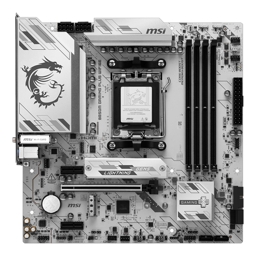 MSI B850M GAMING PLUS WIFI6E 8200MHz(OC) DDR5 Soket AM5 M.2 HDMI USB-C mATX Anakart