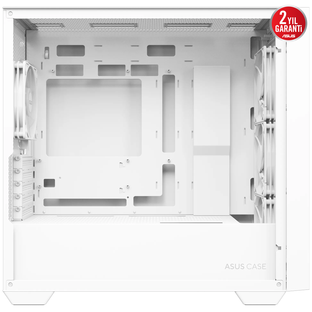 ASUS A21 PLUS Tempered Glass ARGB Beyaz USB 3.2 Micro ATX Kasa