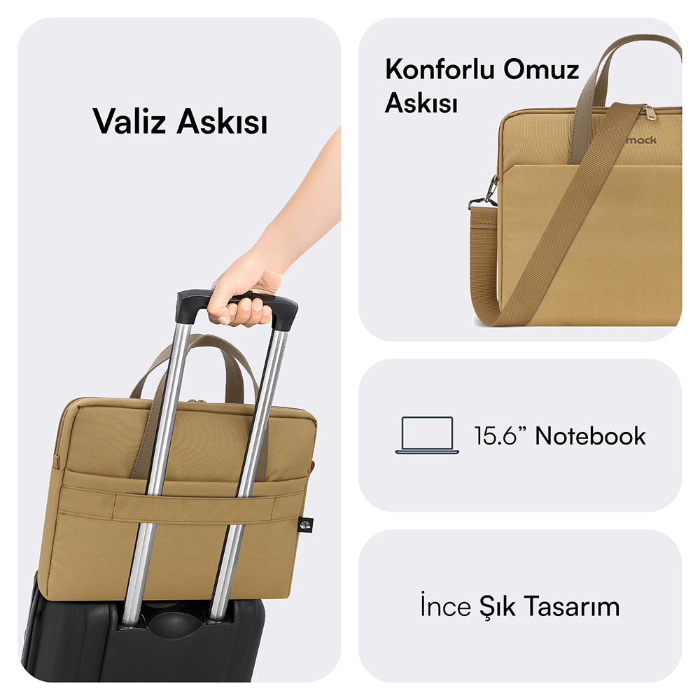 MACK MCE-1513 15.6 NOVA Eco Camel Notebook Çantası 