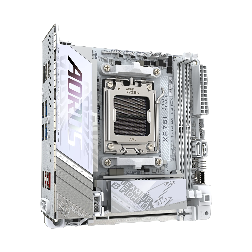 GIGABYTE X870I AORUS PRO ICE WIFI7 8000MHz(OC) DDR5 Soket AM5 M.2 HDMI Mini-ITX Anakart