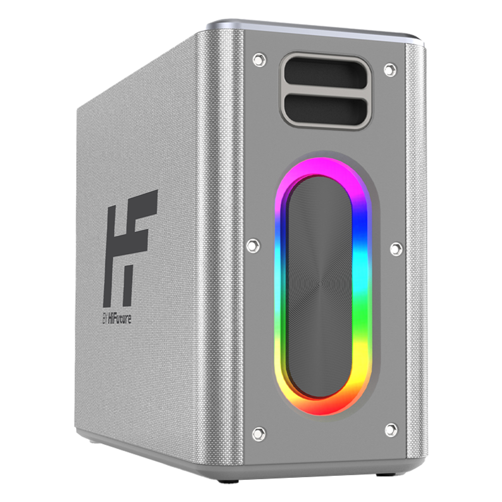 HiFuture MusicBox 100W Karaoke Sistemi Gümüş Taşınabilir Hoparlör