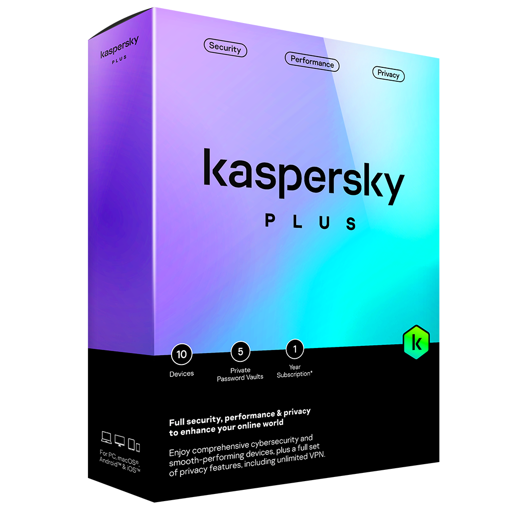 Kaspersky Plus 1 Kullanıcı 1 Yıl