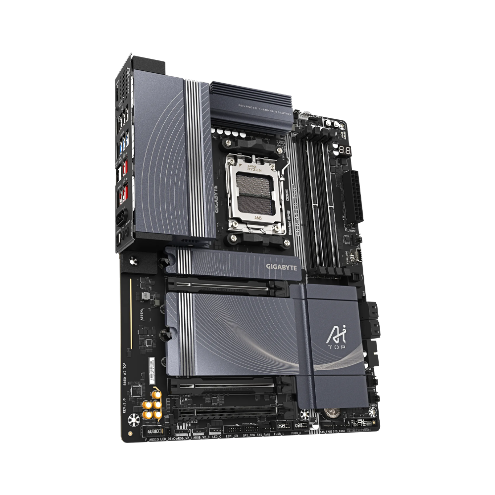 GIGABYTE B850 AI TOP GAMING WIFI6 8600MHz OC DDR5 Soket AM5 M.2 HDMI DP ATX Anakart