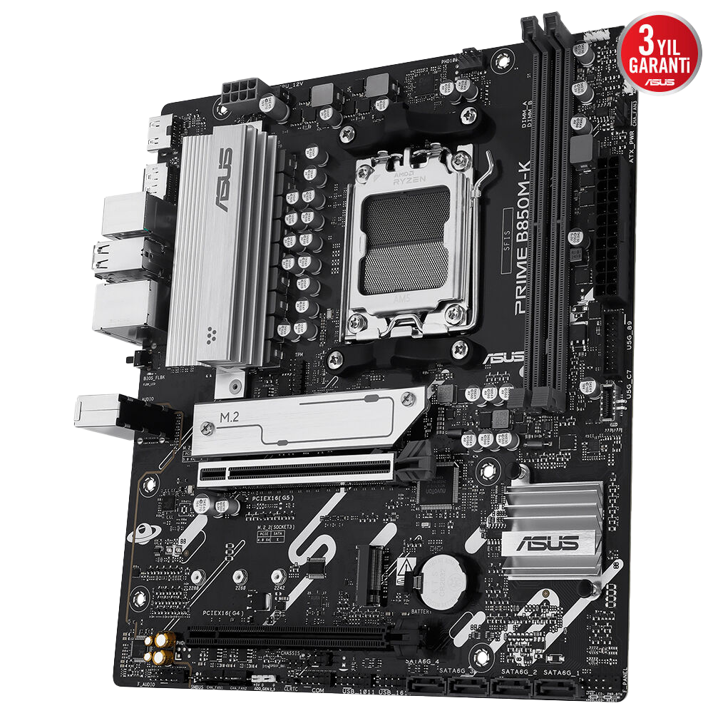 ASUS PRIME B850M-K 8200MHz DDR5 Soket AM5 M.2 HDMI DP mATX Anakart